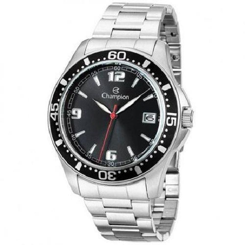 Relogio Champion Masculino Visor Preto Calendario Ca31248T