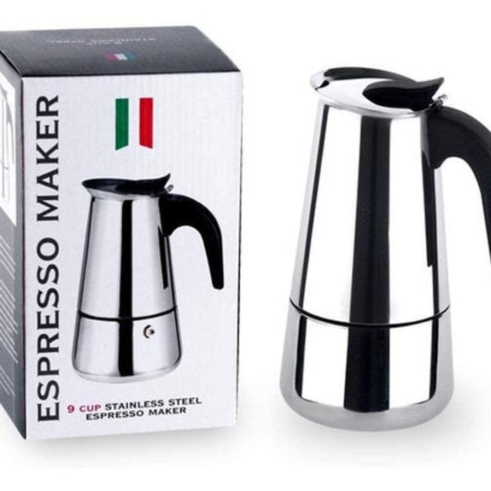 Cafeteira Italiana Espesso Maker De Aço Inox 9 Xicaras 01