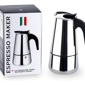 Cafeteira Italiana Espesso Maker De Aço Inox 9 Xicaras 01