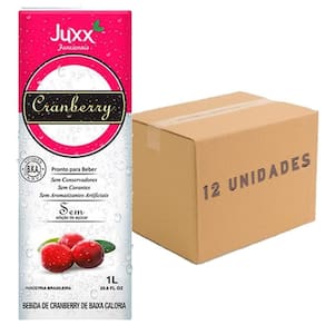 Kit 12X Suco De Cranberry Zero Juxx 1 Litro