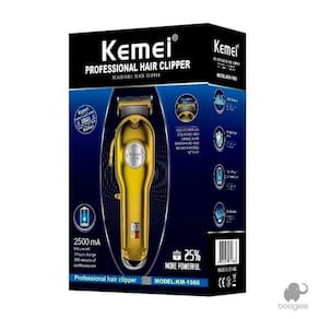 Máquina Cortar Cabelo Barba Profissional Kemei Km 1986