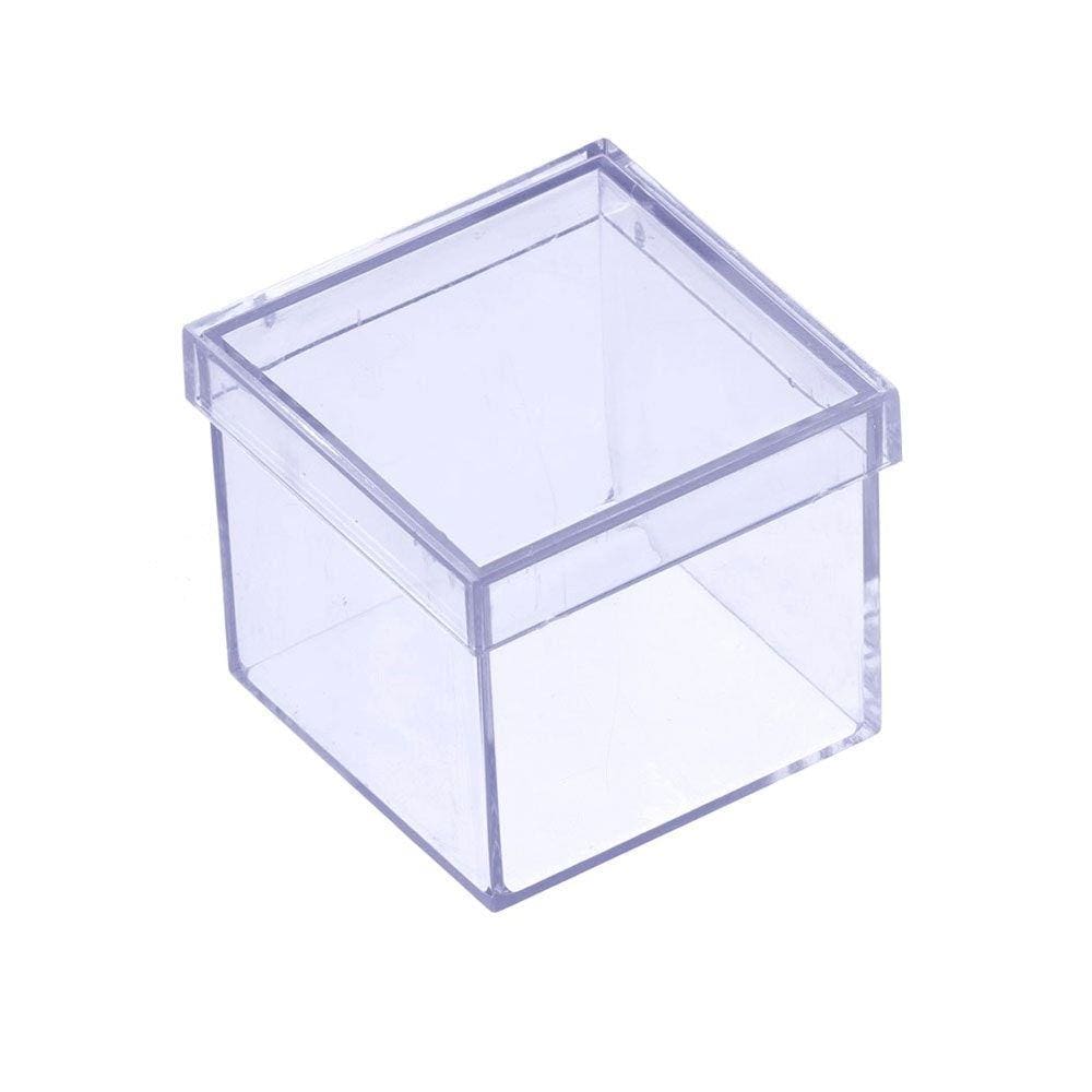 200 Caixinhas De Acrílico 5X5 Transparente