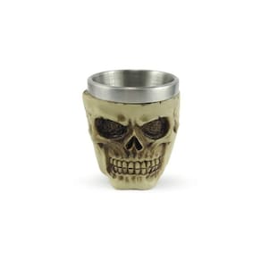 Copo De Shot Dose Em Aço Inox Resina Modelo Caveira Crânio
