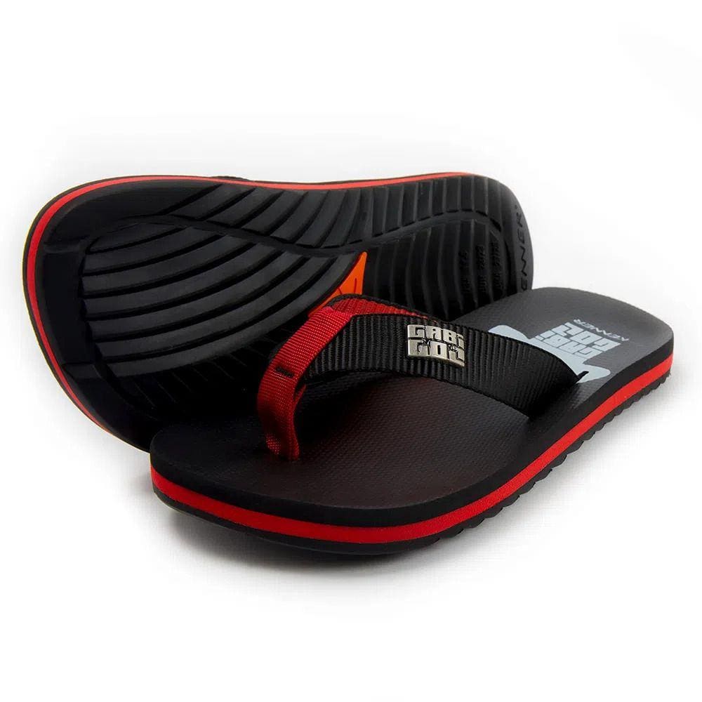 Chinelo Infantil Kenner One Gabigol Duo - Preto e Vermelho