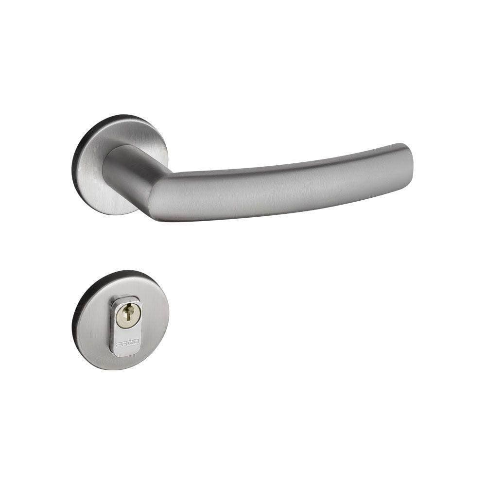 Fechadura Externa Pado Luma Roseta Redonda 55Mm Inox
