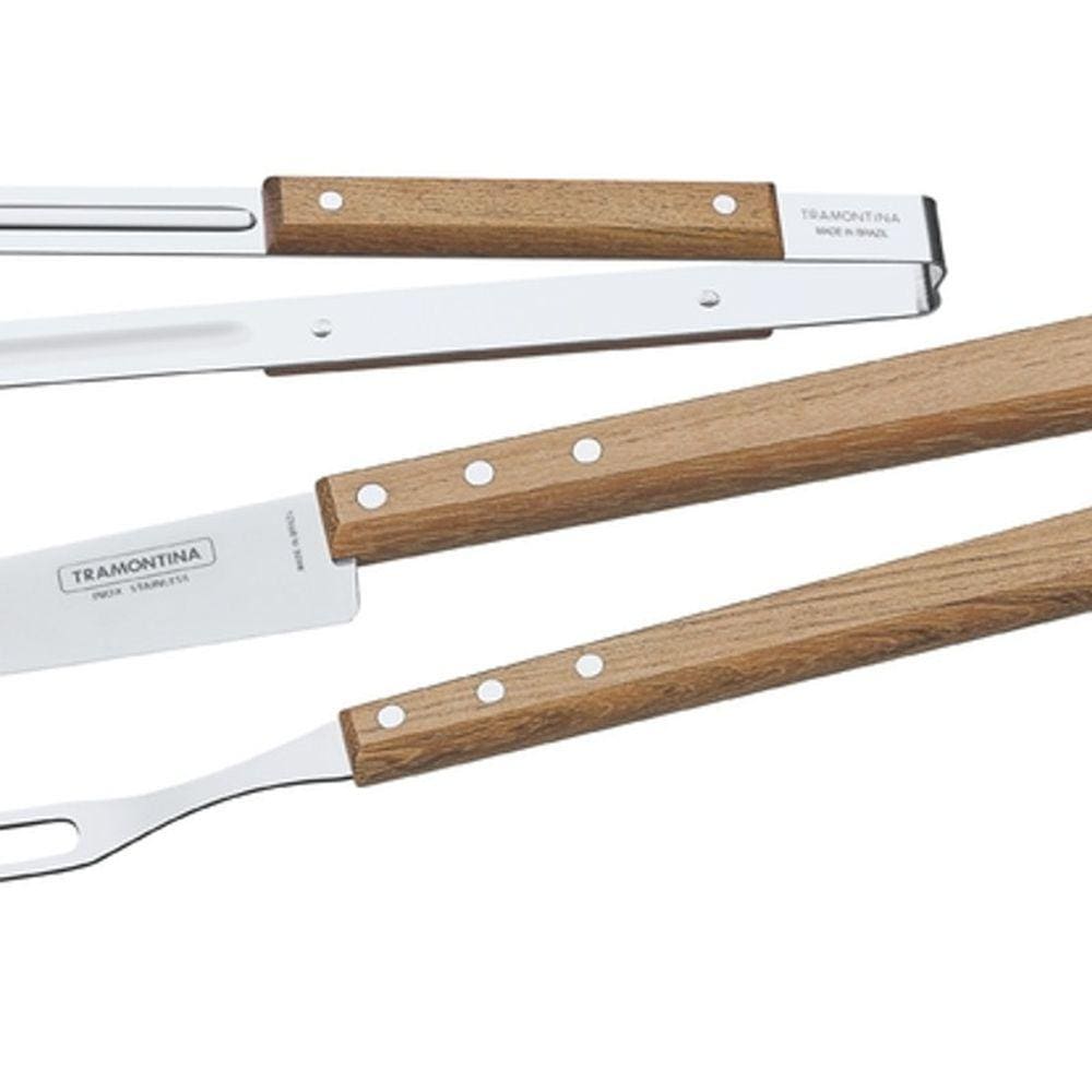 Jogo de espetos para churrasco 3 peças pampa Tramontina