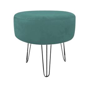 Puff Puf Banqueta Para Sala Azul Tiffany Turquesa Moderno