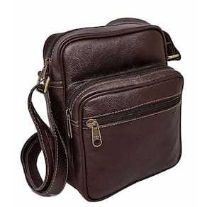 Bolsa Masculina Tiracolo Carteiro De Couro Legítimo Bovino