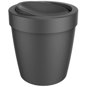 Lixeira Tampa Basculante Vitra 5l Cesto Lixo Banheiro Ou Cinza