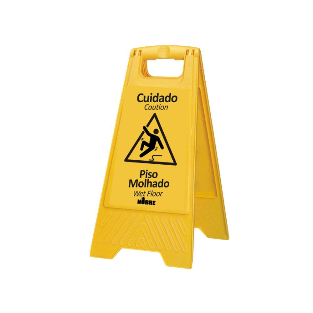 Placa plastica sinalizadora "Piso Molhado" NOBRE