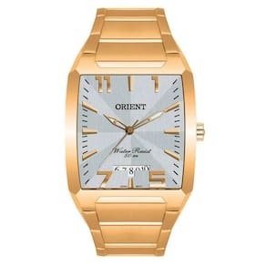 Orient masculino esportivo dourado 50 metros Ggss1007
