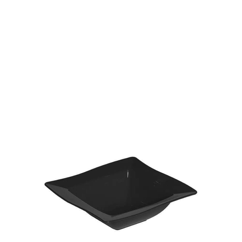 Saladeira Moove Quadrada 800ml Preta em Policarbonato Linha Profissional Cook VEM