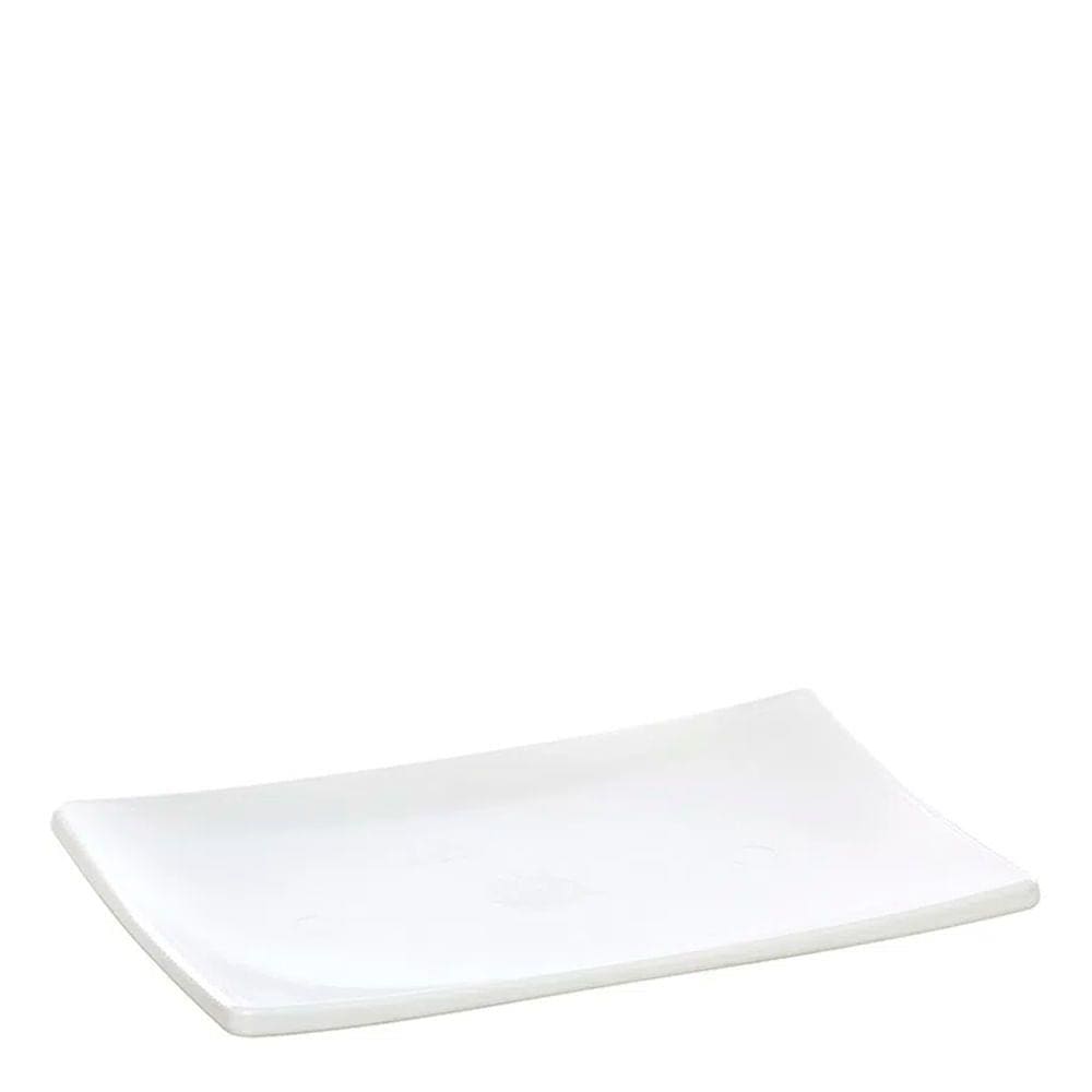 Prato Oriental Retangular 14x20 Branco em Policarbonato Linha Profissional Cook VEM