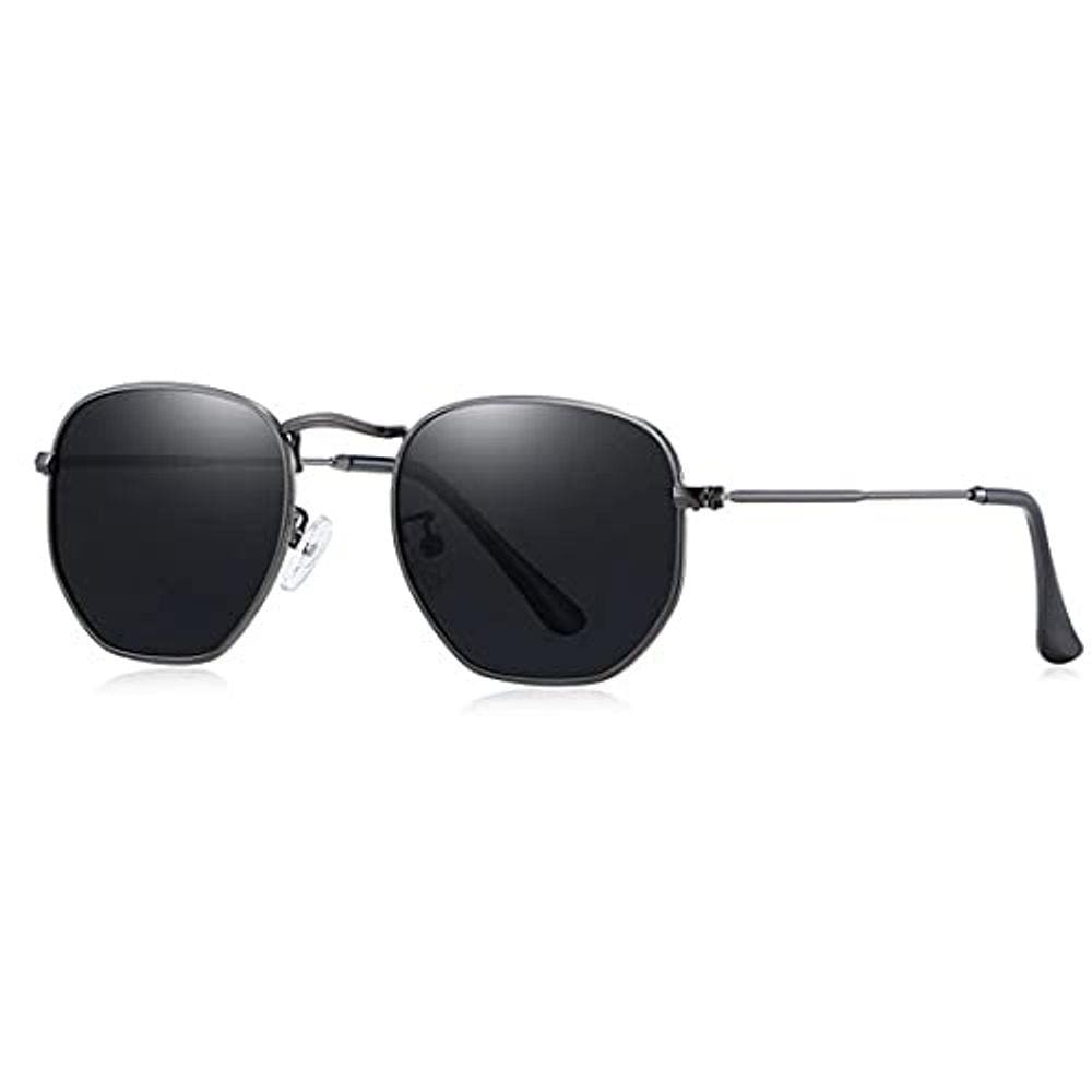 Óculos de Sol Masculino BARCUR Clássico Retro Hexágono Metal Frame Proteção uv400 Óculos de Sol Unissex