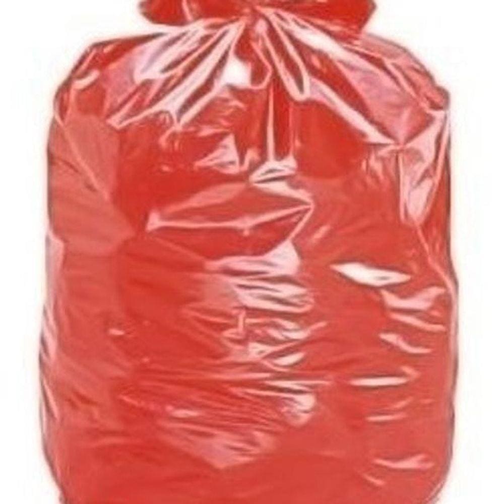 Saco De Lixo 60 Litros Vermelho Com 100 Unidades Resistente