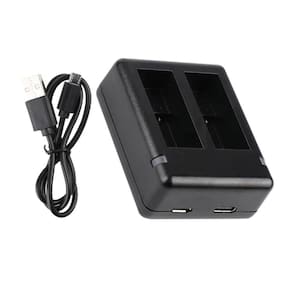Carregador Duplo De Bateria Câmera Câmera Hero 9 10 Black