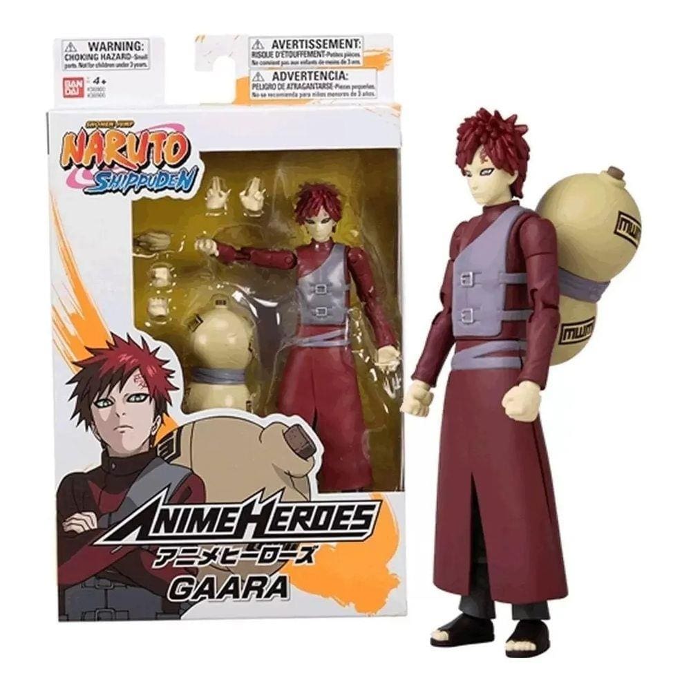 Boneco Naruto Shippuden Anime Heroes Gaara Bandai