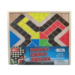 Grandes Jogos Big Star Tabuleiro Dama Ludo Trilha Junta 4