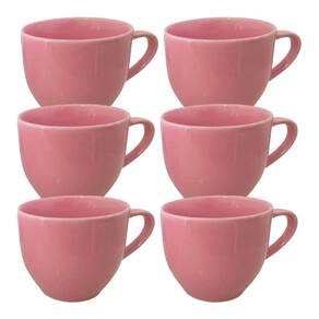 Jogo 6 Xicaras De Porcelana Para Café Chá 170ml Caixa Em Mdf Decorada Várias Cores