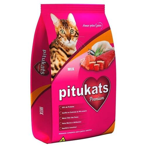 Ração Pitukats Mix, Gatos Adultos, 25kg Menor preço em Ração Pitukats Mix, Gatos Adultos, 25kg