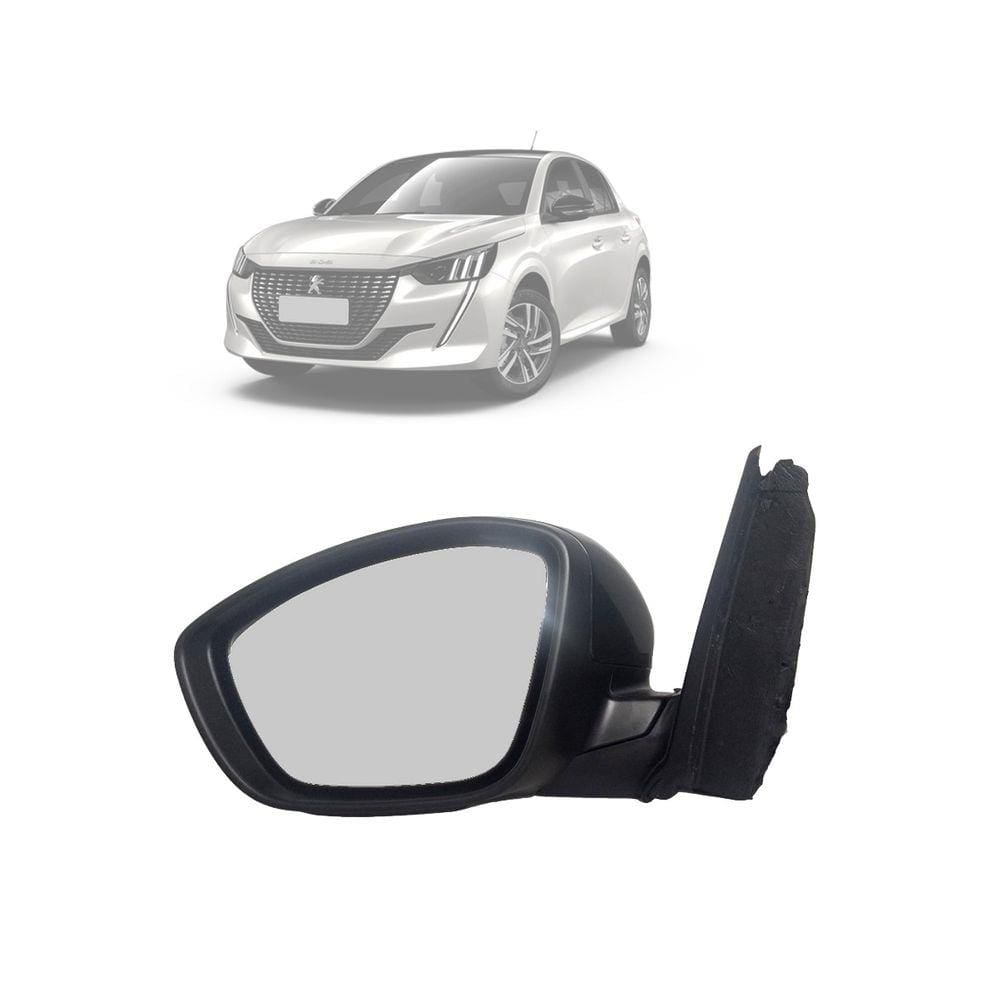 Retrovisor Controle Interno P/ Pintar Novo Peugeot 208 2021/... ESQUERDO