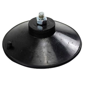 Ventosa de 90mm (9 cm) Em PVC Preto Com Parafuso e Porca