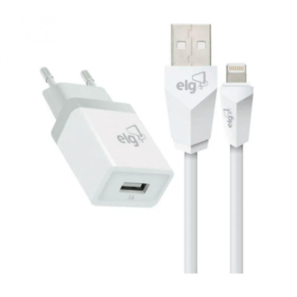 Carregador De Parede Universal ELG Comércio KT810WC C/ 1 Saída USB 5V Branco