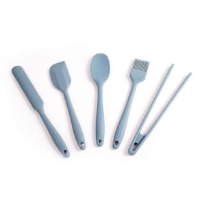 Kit de Utensílios de Silicone com 5 peças Azul - OIKOS