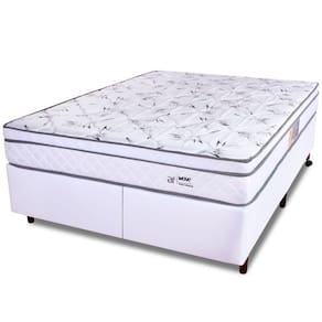 Conjunto Colchão King Molas Ensacadas Com Pillow + Cama Box Courvin Bf Colchões