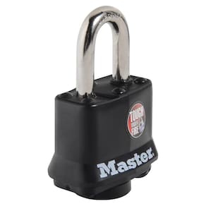 Cadeado Aço Lâminado 40mm Preto com Prata 3 Unidades Masterlock