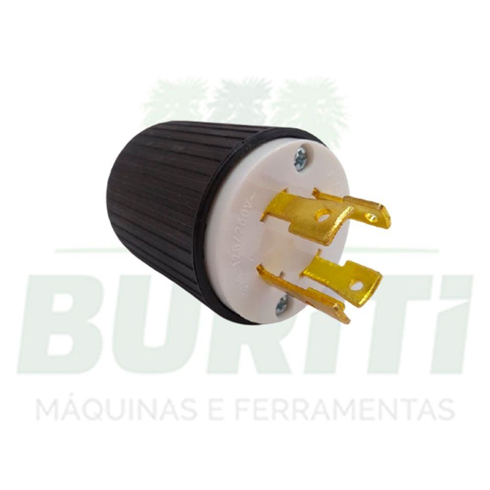 Plug 4 Pinos 220V Para Motor B4T2500 5000 6500 12000 BD 7000ES Branco 12701570