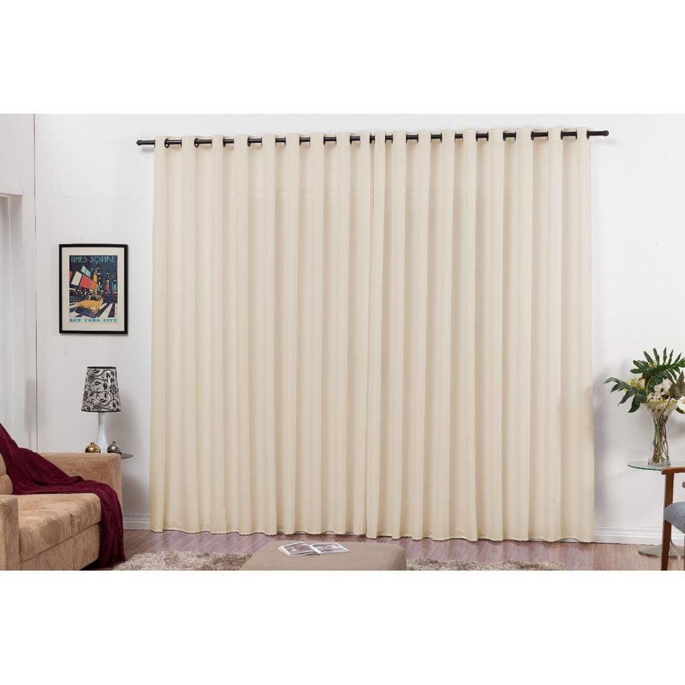 Cortina Para Quarto Modelo Roma Oxford 3M Palha Com Ilhos