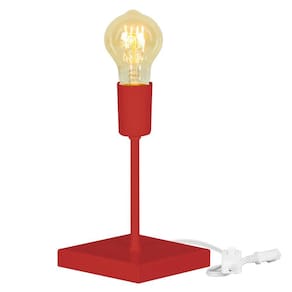 Luminária de Mesa Abajur Vintage Vermelho