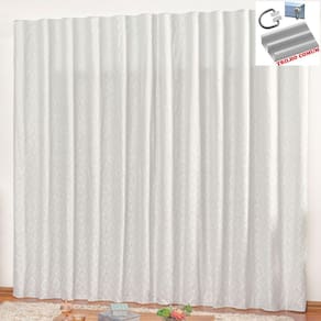 Cortina em Jacquard Bahamas 4,00 x 2,70 Para Trilho Comum - Cinza Claro