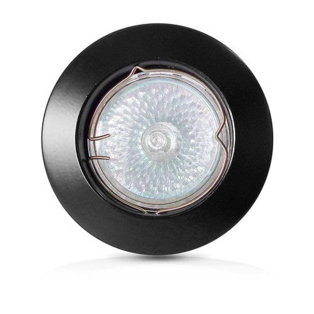 Spot De Embutir Preto Olho De Boi Preto Para Dicroica Gu10