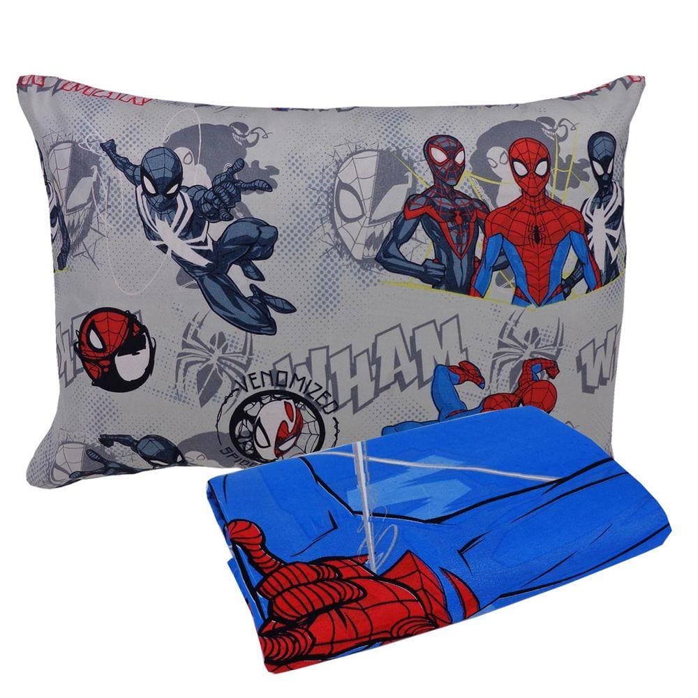Jogo de Cama Microfibra Homem Aranha Solteiro Spider Man 2 pecas Lepper