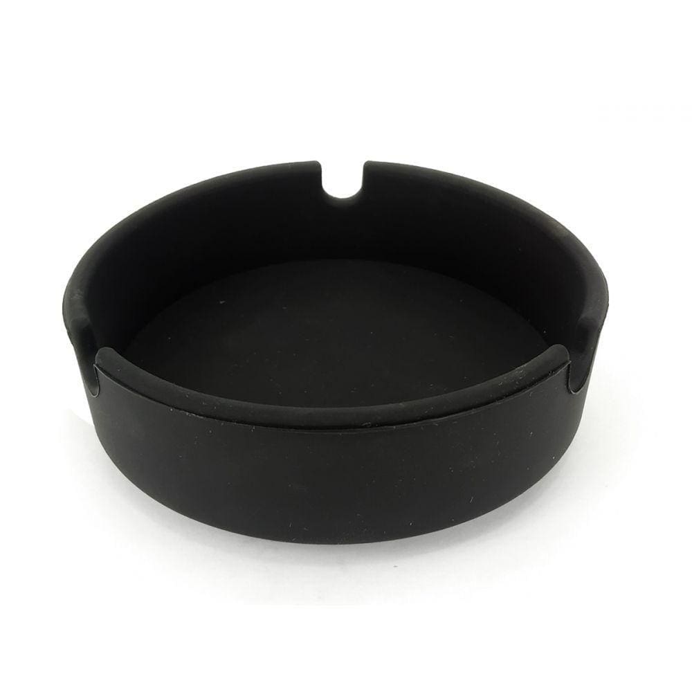 Cinzeiro Silicone Redondo Não Queima Não Quebra Preto