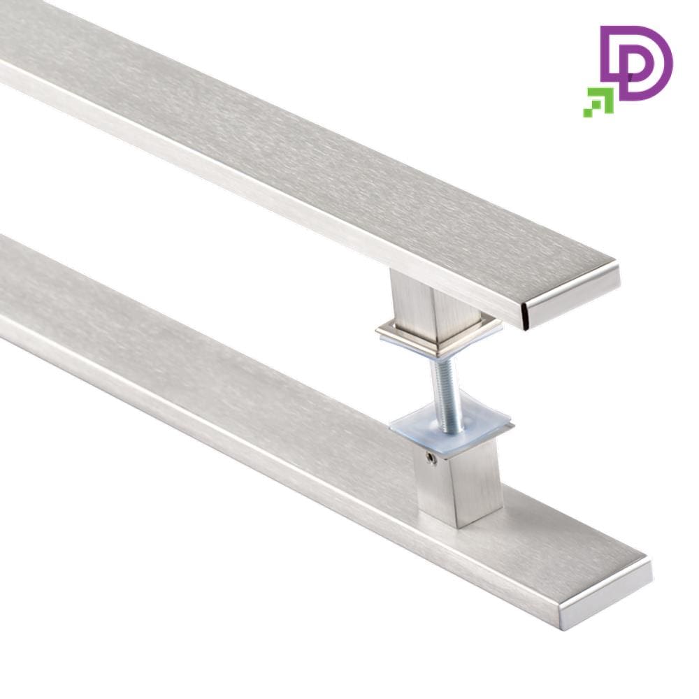 Puxador Porta Duplo Em Alumínio 50 Cm Modelo Flat Aluminum