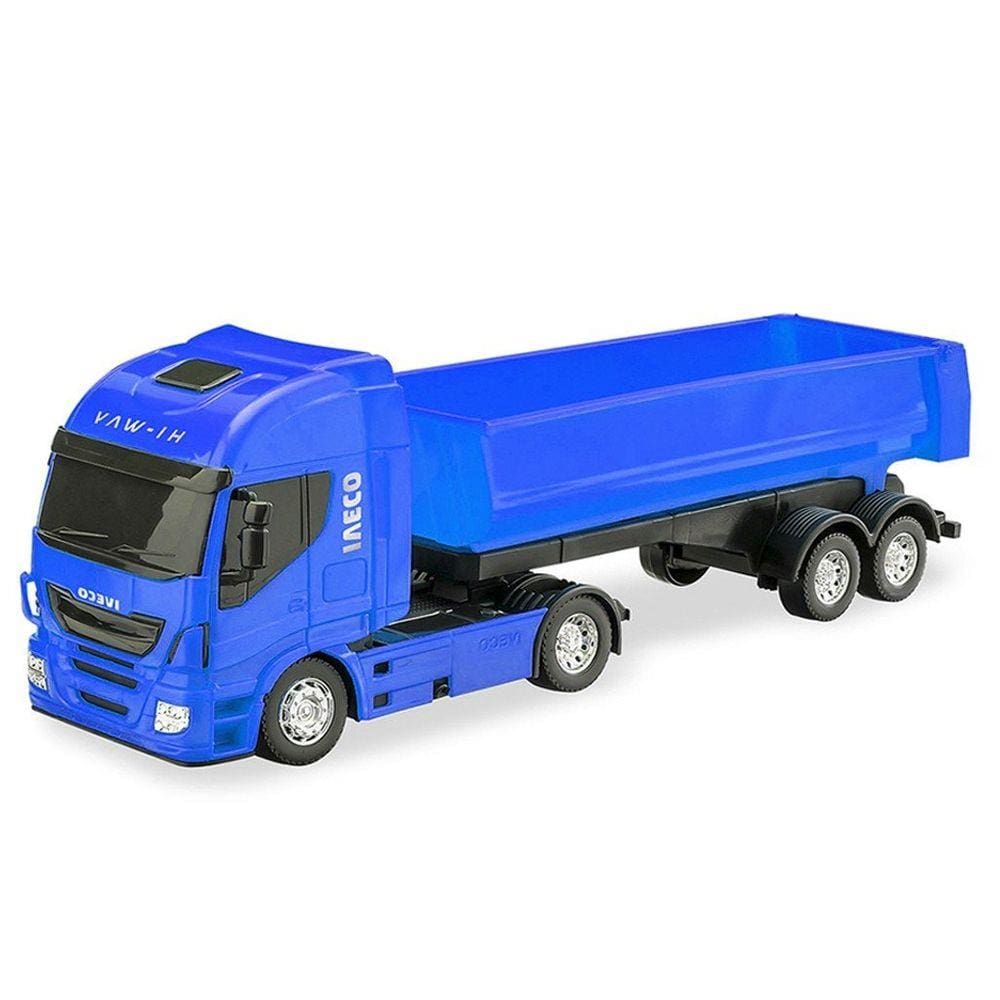 Brinquedo Caminhão Basculante Hi Way Iveco Azul