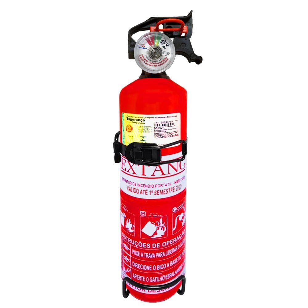 Extintor ABC Universal Automotivo 01kg C/suporte - Validade 5 Anos