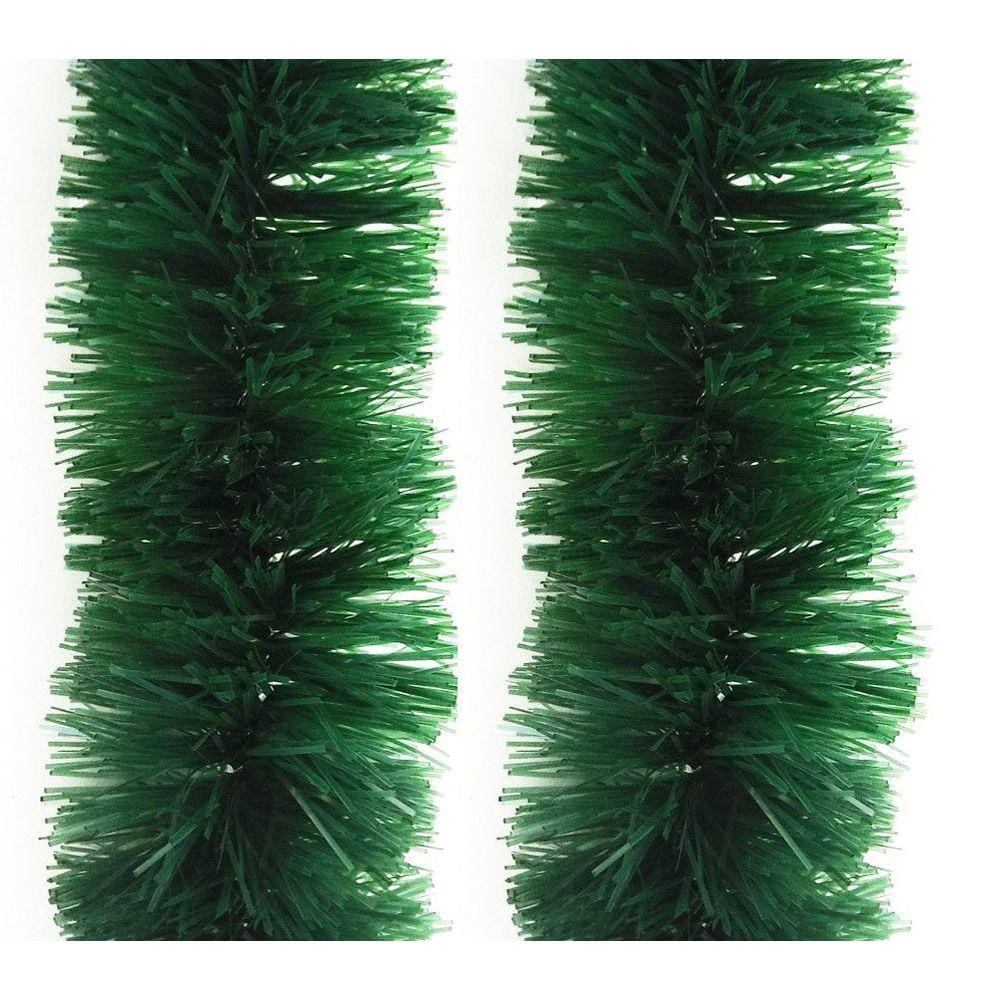Festão De Natal Pet Largo Verde Fosco 12cm Jogo 10 metros - Magizi