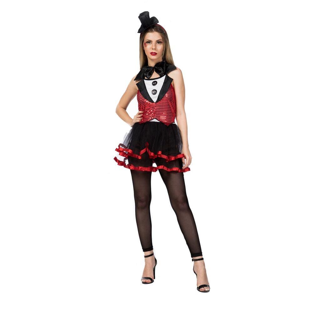 Fantasia Mágica Red Adulta Feminina Vestido Festa Carnaval