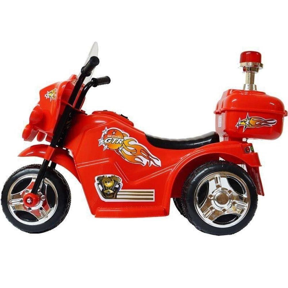 Mini moto infantil electrica cross6v vermelha homeplay