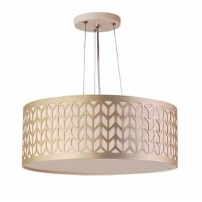 Lustre Pendente Cúpula Recorte Bronze 40X15 2E27 Bivolt