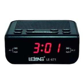 Rádio Relógio Digital De Mesa Despertador Lelong Le-671