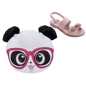 Sandália Infantil Luluca Sweet Panda Grendene Kids Cinza