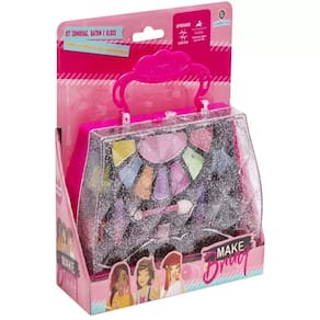 Kit Maquiagem Infantil Antialérgica Com Estojo Makebrinq