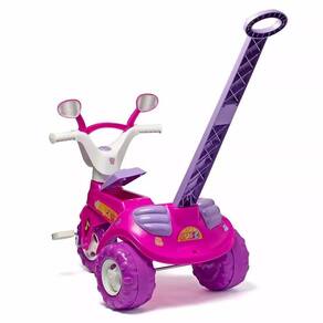 Triciclo Baby Music Rosa com Haste Cotiplas 1802