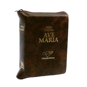 Livro Bíblia Ave Maria de Bolso com Zípper
