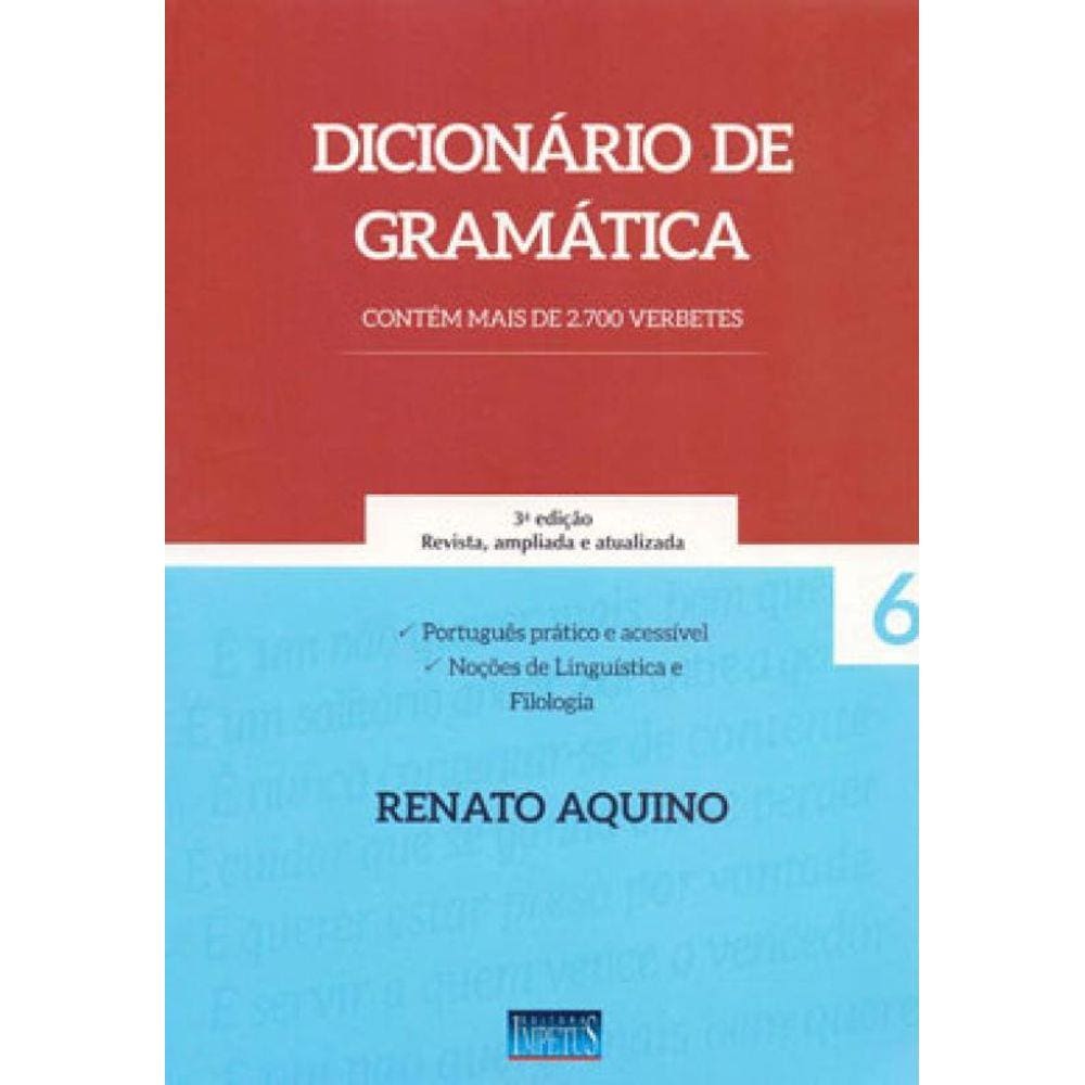 Dicionário De Gramática - Vol. 6